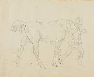 Groom Leading a Horse by Jean Louis André Théodore Géricault