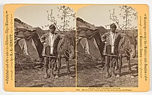 Ha-Noo-Gah Chun-hut-ah-rah (second boy and Pony), No. 414 from the series "Among the Winnebago Indians" by Henry Hamilton Bennett