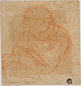 Half Length Sketch of Girl with Crossed Arms
