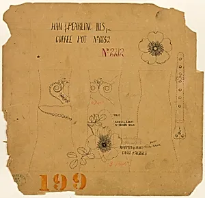 Ham and Pearling Design for Coffee Pot No. 6652