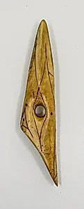 Harpoon Point with Fine Incised Lines and Threading Holes