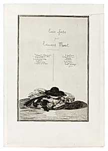 Hat and Guitar, Frontispiece for the edition of fourteen etchings by Édouard Manet