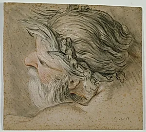 Head of a Sea God by Charles-Joseph Natoire