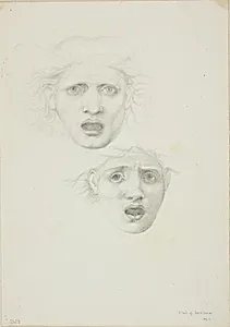 Head of Medusa, two studies for Rondanini Medusa by Sir Edward Burne-Jones