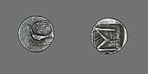 Hemidrachm (Coin) Depicting a Dove by Ancient Greek