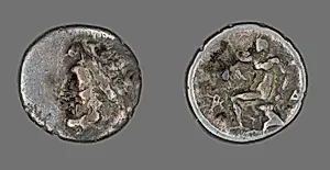 Hemidrachm (Coin) Depicting the God Zeus by Ancient Greek