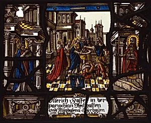 Heraldic Panel with the Beheading of Saint John the Baptist by Unknown