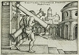 Hercules and Columns of Gaza, from The Labors of Hercules by Hans Sebald Beham