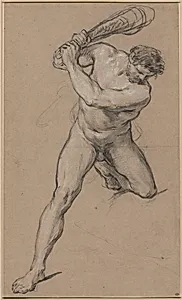 Hercules Raising his Club: Study for “Hercules and Cacus”
