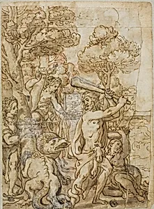 Hercules Slaying the Serpent Ladon in the Garden of the Hesperides