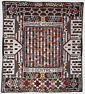 "Honeycomb Centre" Quilt by Unknown
