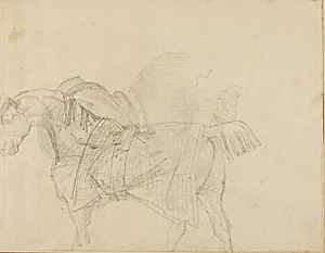 Horse Wearing a Blanket by Jean Louis André Théodore Géricault