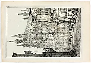 Hotel de Ville, Louvain, from Facsimiles of Sketches made in Flanders and Germany
