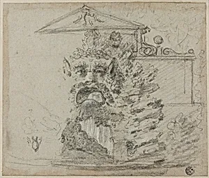 'Il Mascherone,' a Rocaille Fountain on the Grounds of the Villa Borghese by Richard Wilson