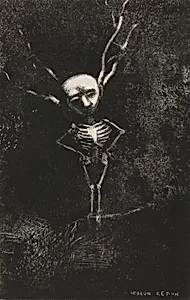 In the Maze of Branches, the Pale Figure Appeared, plate 2 of 7 by Odilon Redon