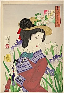In The Mood for a Walk (Yuho ga shitaso), from the series "Thirty-two Aspects of Women (Fuzoku sanjuniso)" by Tsukioka Yoshitoshi