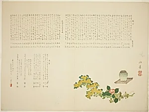 Incense Burner. Chrysanthemums, and Camellias