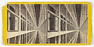 Interior View of the Main Hall of Prison, East Side, which is 6 Stories High, and Contains 600 Cells, No. 4318 from the series "Sing Sing Prison Views"