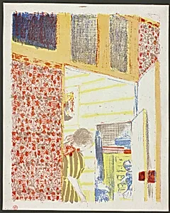 Interior with Pink Wallpaper III, plate seven from Landscapes and Interiors