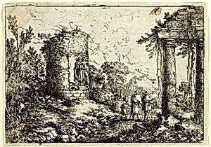 Italian Landscape with Ruins