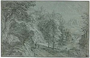 Italianate Landscape with Church on Cliff