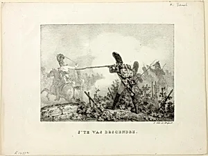 Je te vas descendre by Horace Vernet