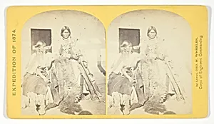 Jicarilla Apache Brave and Squaw, lately wedded. Abiquiu Agency, New Mexico