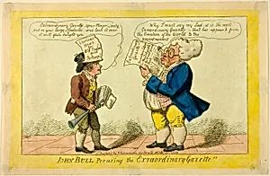 John Bull Perusing the Extraordinary Gazette