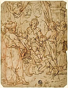Joseph Interpreting the Pharoah's Dream (recto) Joseph before His Brothers (verso)