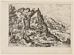 Juda and Tamar, from Landscapes with Biblical and Mythological Scenes