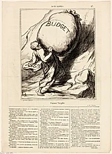 Just like Sisyphus, plate 27 from Actualités by Honoré-Victorin Daumier