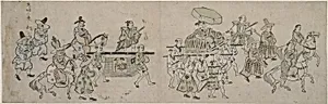 Korean Embassy Parade by Hishikawa Moronobu