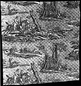 La Route de Jouy (The Road to Jouy) (Furnishing Fabric) by Horace Vernet
