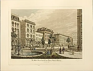 La Salle Street from Court House Square, Chicago, in the Year 1865