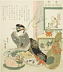 Lady Seated by a Tokonoma Alcove by Totoya Hokkei