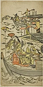 Lady Tamamushi raising a fan target
