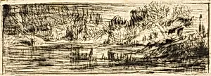 Landscape by Charles Émile Jacque