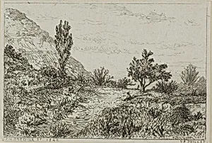 Landscape by Charles Émile Jacque