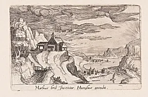 Landscape with a River Valley and a Church on a Hill, from Topographia Variarum Regionum