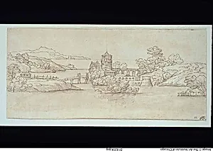 Landscape with Castle by Giovanni Francesco Grimaldi