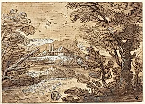 Landscape with House in Distance