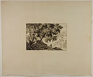 Landscape with Man Carrying Staff