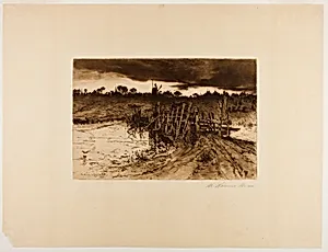 Landscape with Mill and a Wooden Bridge