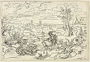 Landscape with Saint George and the Dragon and the Monte Soratte
