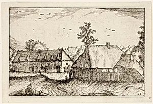 Large Sheds, plate 21 after Pictures of Farms, Country Houses and Rustic Villages (Praediorum villarum et rusticarum casularum icones)