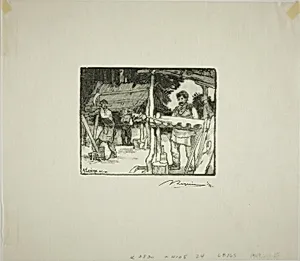 Lath-Makers by Louis Auguste Lepère