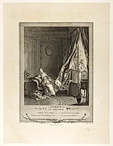 Le Boudoir (The Boudoir, from Monument du Costume Physique et Moral de la fin du Dix-huitième siècle) by Pierre Maleuvre