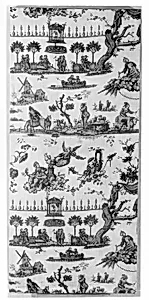 Le Temple de L'Amour (The Temple of Love) (Furnishing Fabric)