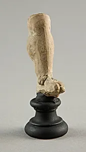 Left Leg Broken Off Above Knee Cap