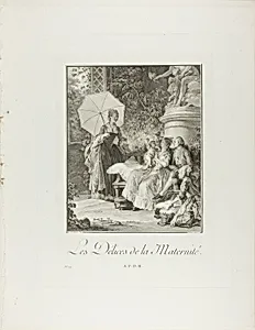 Les Delices de la Maternite (The Delights of Motherhood, from Monument du Costume Physique et Moral de la fin du Dix-huitième siècle)